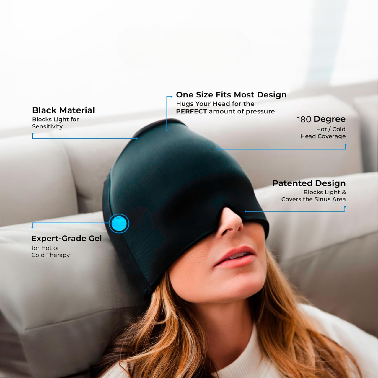 Migraine Relief Gel Cap - Great for Tension, Sinus, Better Sleep & Stress Relief
