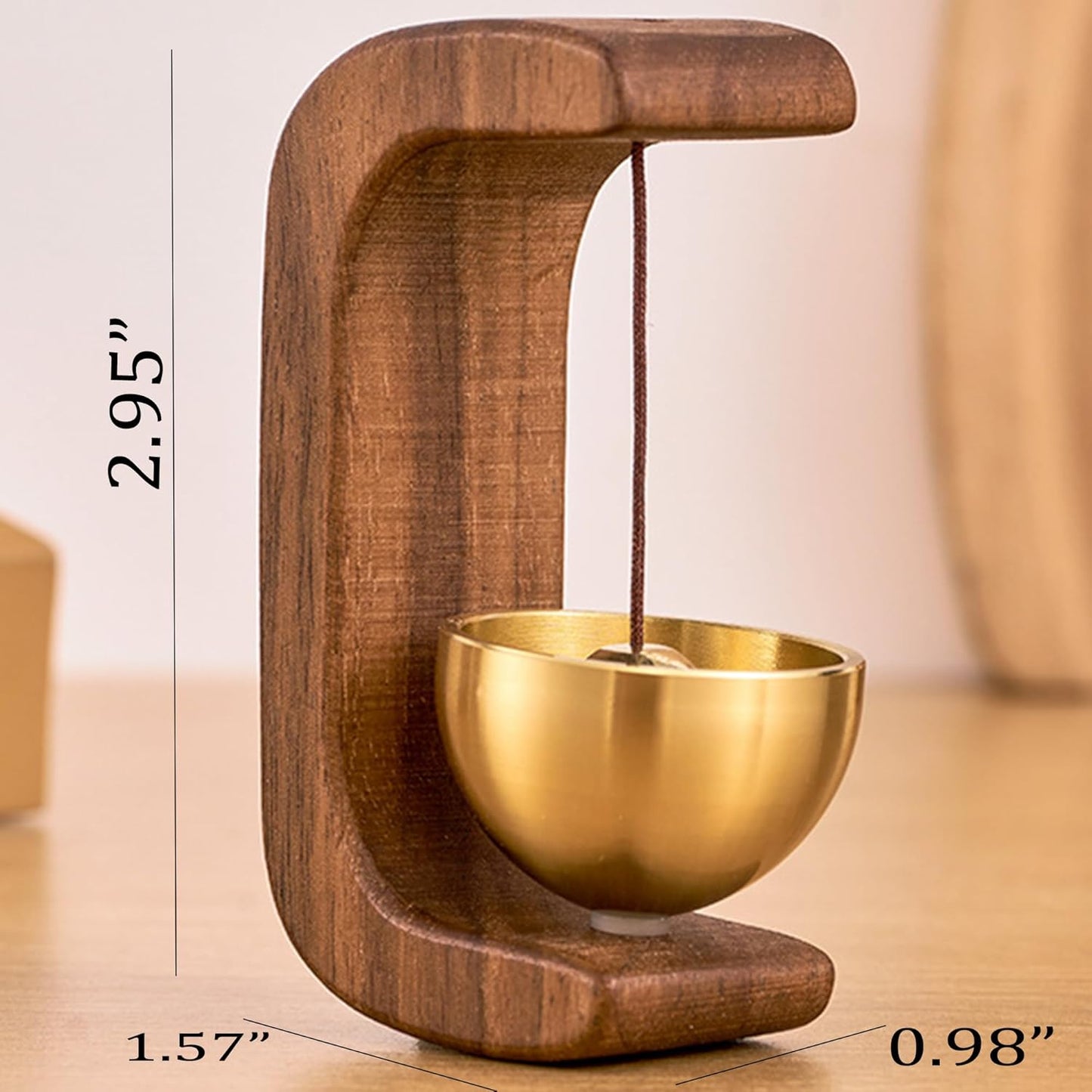 Wooden Door Bell – Magnetic Japanese Style Door Bell for homes, offices, cafes, studios, and shops (Imported)