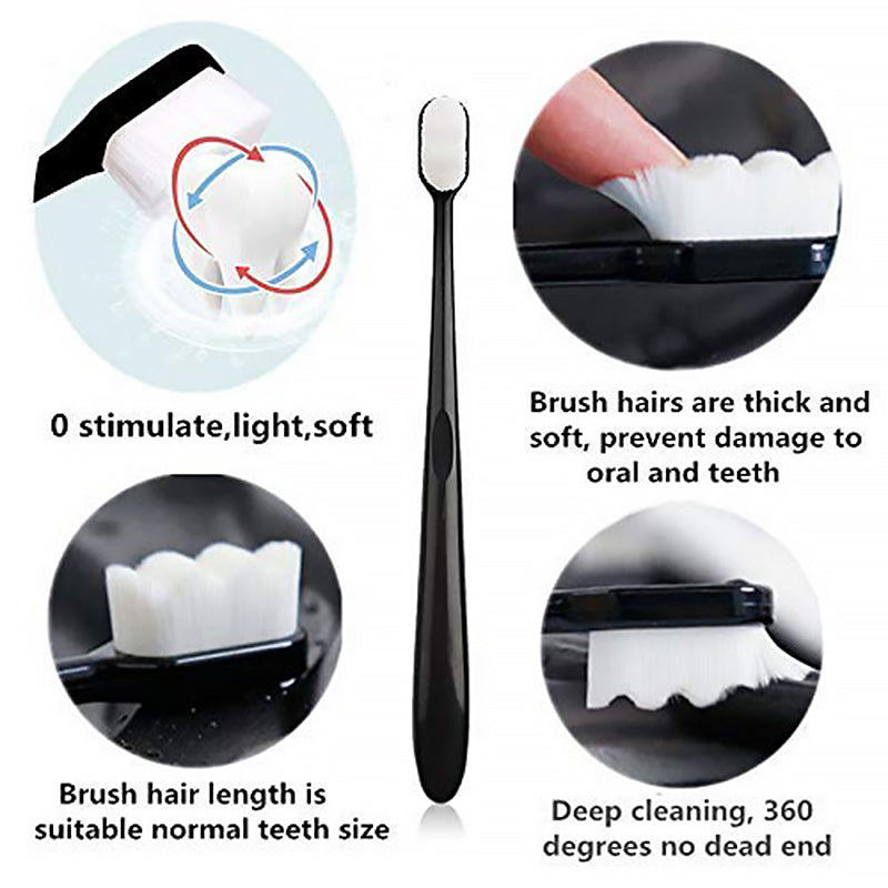 Nano Toothbrush with 10,000 Ultra-Soft Bristles & Travel Case