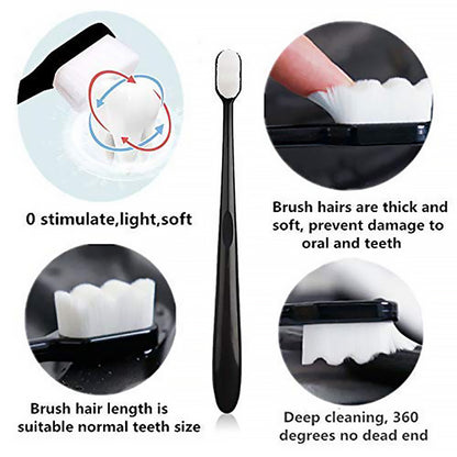 Nano Toothbrush with 10,000 Ultra-Soft Bristles & Travel Case