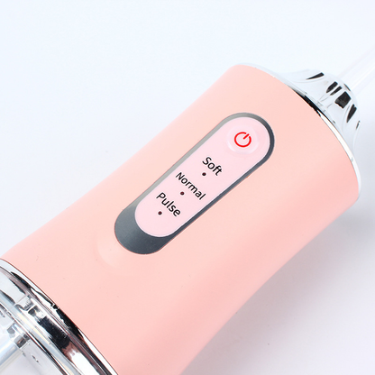 Portable Oral Irrigator – USB Rechargeable Water Flosser (220ml | 3 Modes | 4 Jet Tips)