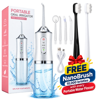 Portable Water Flosser for Fresh Breath & Deep Teeth Cleaning