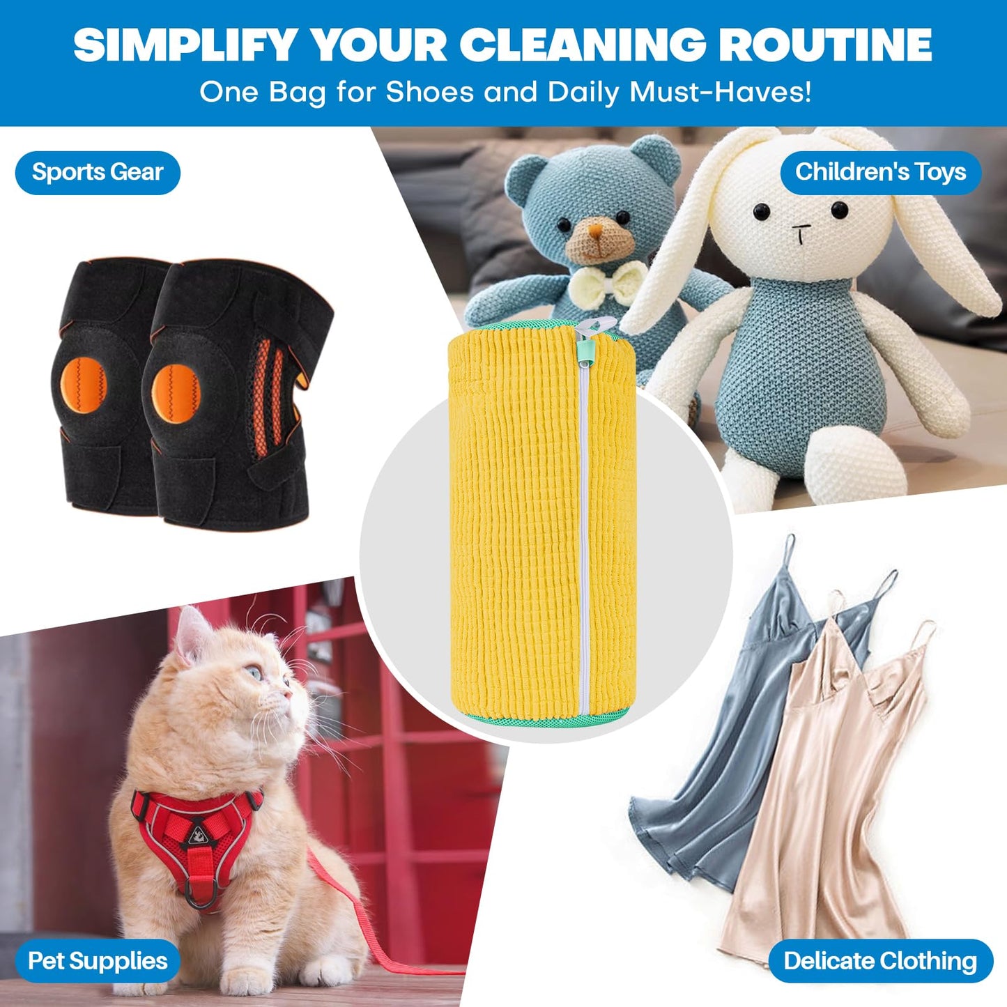 Shoes Washing Bag - (Machine Safe Shoe Cleaner for Sneakers & Daily Use)
