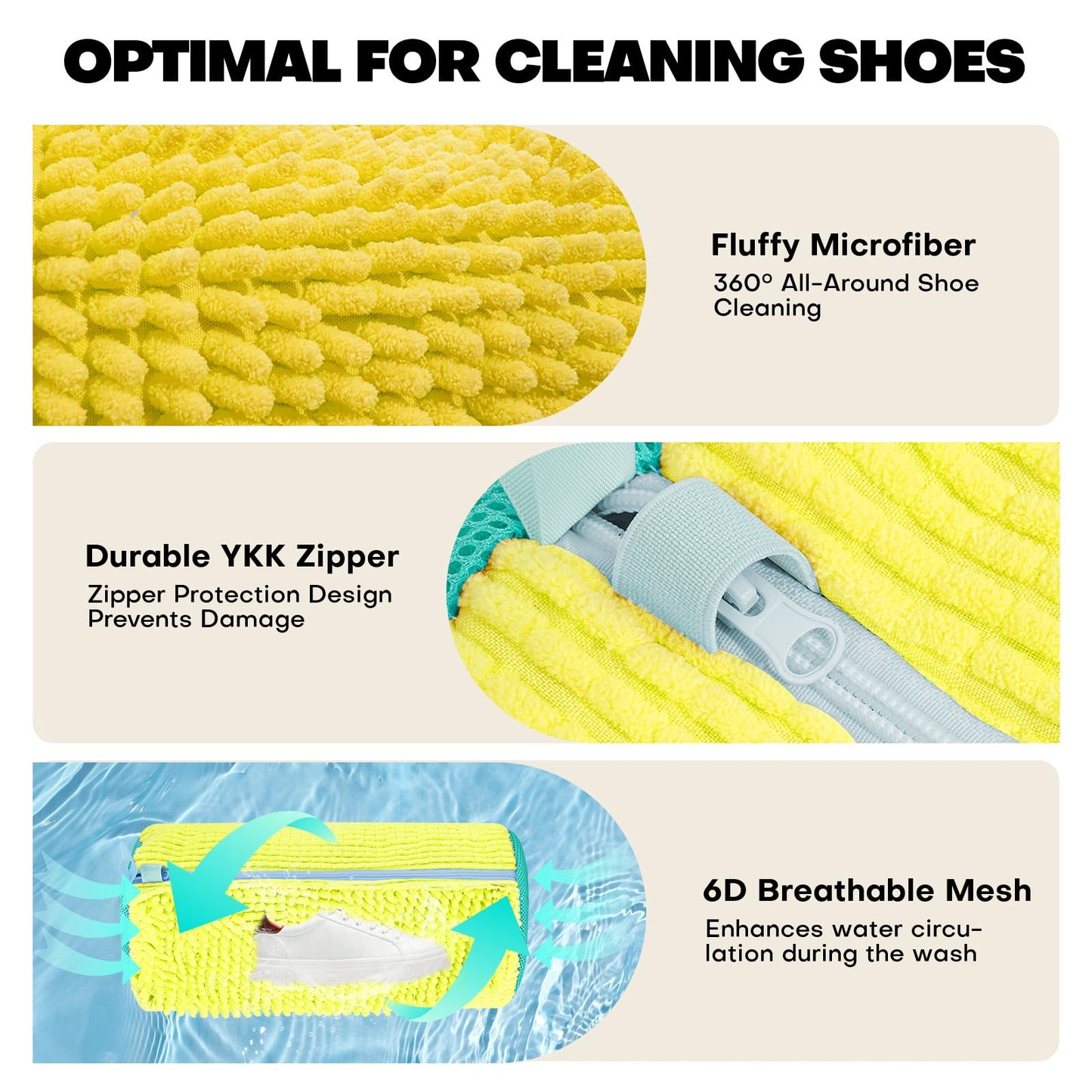 Shoes Washing Bag - (Machine Safe Shoe Cleaner for Sneakers & Daily Use)