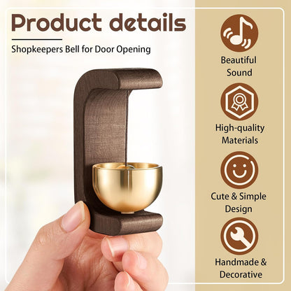 Wooden Door Bell – Magnetic Dopamine Bell for homes, offices, cafes, studios, and shops.